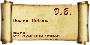 Depner Botond névjegykártya