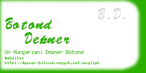 botond depner business card